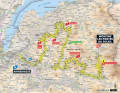 Die Karte zur 14. Etappe der Tour de France 2023
