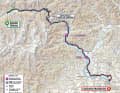 Die Karte der 14. Etappe des Giro d’Italia