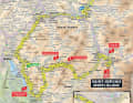 Die Karte zur 15. Etappe der Tour de France 2023