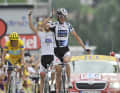 Fränk Schleck gewinnt die 17. Etappe der Tour de France 2009 vor Andy Schleck und Alberto Contador.