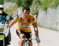 Stephen Roche  auf der 19. Etappe der Tour de France 1987 nach Villard de Lans im Gelben Trikot.