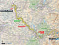 Die Karte zur 18. Etappe der Tour de France 2023
