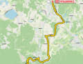 Die Strecke der 2. Etappe der Polen-Rundfahrt