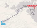 Die 1. Etappe der Tour de Romandie 2025 auf der Karte