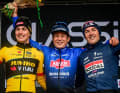Olav Kooij und Yves Lampaert komplettierten das Podium.