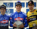 Im vergangenen Jahr erreichte Wout van Aert (r.) einen weiteren Podestplatz bei Paris-Roubaix.