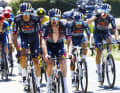 Im Peloton gibt Red Bull-Bora-Hansgrohe den Ton an