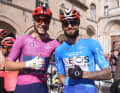 Die italienischen Stars Jonathan Milan (links) und Filippo Ganna (rechts) vor dem Start