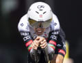 Ivo Oliveira (UAE Team Emirates – XRG) lag lange in Führung, musste sich am Ende mit Platz zwei begnügen.