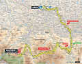 Die Karte zur 6. Etappe der Tour de France 2023