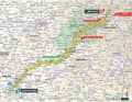 Die Karte zur 8. Etappe der Tour de France 2023