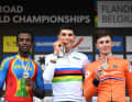 2021: Dritter Platz im Straßenrennen der U23-Klasse bei der Rad-WM in Leuven hinter Filippo Baroncini und Biniam Girmay