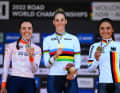 Einzelzeitfahren U23 Frauen: Gold Vittoria Guazzini (Italien), Silber Shirin van Anrooij (Niederlande), Bronze Ricarda Bauernfeind (Deutschland)