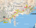 Die 21. Etappe der Tour de France 2024 auf der Karte