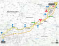 Die 1. Etappe der Deutschland Tour 2025 auf der Karte