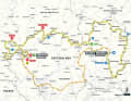 Die Karte zur 1. Etappe der Deutschland Tour 2023