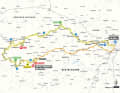 Die Karte zur der 2. Etappe der Deutschland Tour 2023