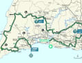 Die Etappen der Algarve-Rundfahrt 2024: Kartenansicht der 1. Etappe