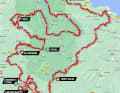 Die 5. Etappe auf der Karte