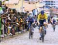 Joseph Blackmoore (im Gelben Trikot) gewann die Tour du Rwanda