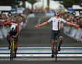Emil Herzog besiegte Antonio Morgado um Haaresbreite in einem extrem langen Sprint bei der WM in Australien