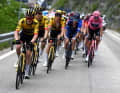 Im Peloton kontrollieren Jumbo-Visma und Groupama-FDJ das Tempo