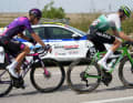 Zwei Ausreißer fahren lange an der Spitze: Jetse Bol (Burgos-BH) und Abel Balderstone (Caja Rural)