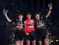 Platz 1, 2 und 3 in der Gesamtwertung der Vuelta gehen allesamt an Jumbo:Kuss gewinnt vor Jonas Vingegaard und Primoz Roglic.