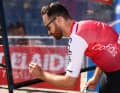 Simon Geschke bei der Einschreibung bei seinem Lieblingsrennen. Für ihn ist es die letzte Tour Down Under - er beendet seine Karriere nach diesem Jahr.