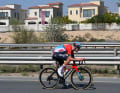 Stewart lässt sich nach dem zweiten Zwischensprint ins Peloton zurückfallen, Vanhoucke verbleibt alleine an der Spitze