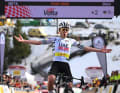Tadej Pogacar, Sieger der 3. Etappe der Katalonien-Rundfahrt 2024