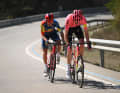 Zunächst bestimmten Hugh Carthy und Bauke Mollema die erste Hälfte der Etappe mit einem Ausreißversuch.