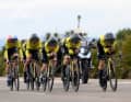 Visma | Lease a Bike zeigte sich stark, es fehlten aber Hundertstelsekunden auf den Tagessieg, ...