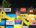 Mit dem Etappensieg übernahm Remco Evenepoel auch das Gelbe Trikot.