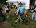 Mark Cavendish mit seinem Wilier Filante SLR nach seinem Sieg auf der 5. Etappe der Tour de France 2024