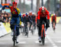 Mads Pedersen (Lidl - Trek) gewinnt die 6. Etappe bei Paris-Nizza.