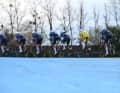 ... oder auch Soudal - Quick-Step, das mit dem Gelben Trikot von TIm Merlier als letztes Team an den Start ging.