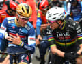 Erwartet wurde das Duell zwischen Remco Evenepoel (l.) und Tadej Pogacar.
