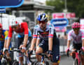 Primoz Roglic (Red Bull - BORA - hansgrohe) kam sicher mit der ersten Gruppe ins Ziel.