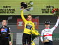 Die drei Erstplatzierten der Tour de France Femmes: Demi Vollering (FDJ-Suez), Pauline Ferrand-Prevot (Visma | Lease a Bike) und Katarzyna Niewiadoma (Canyon//SRAM zondacrypto, v.l.).