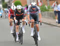 Das Finale machten Mathieu van der Poel (Alpecin – Deceuninck), Tim Wellens (UAE Team Emirates - XRG) und Arnaud De Lie (Lotto) die Etappe unter sich aus.