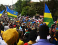 Wie auch an den vergangenen Tagen waren Tausende Zuschauer an der Strecke in Kigali.