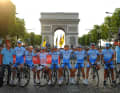 Die Fahrer des Teams Gerolsteiner am Ende der Tour de France 2008. Es war die letzte der Teamgeschichte.