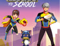 Sigma Ride Save to School: Die Charaktere Nyte, "Captain of Light", und Hiro, der "Safety Commander", sollen den smarten Waschbären Kota und damit stellvertretend alle Radfahrenden in jeder Situation sichtbar und sicher machen.