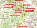 Lüttich-Bastogne-Lüttich der Frauen 2025 auf der Karte