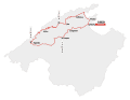 Mallorca 312 Route der 167-Kilometer-Distanz