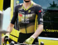 Gut gelaunt ging Mitfavorit Jonas Vingegaard am Montag an den Start der 10. Etappe. Sein Arbeitsgerät: das Cervélo S5