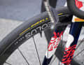 Edward Theuns scherte als einziger Lidl-Profi aus, sein Vorderreifen ist tubeless aufgebaut.