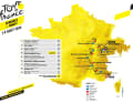 Die Strecke der Tour de France Femmes 2026 auf der Karte