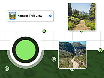 Trail View - Komoot zeigt Fotos von Wegen und Trails auf der Karte